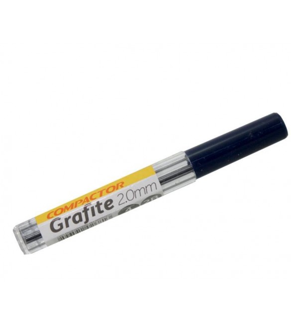 GRAFITE 2.0mm 2HB COMPACTOR TUBOS c/ 4 MINAS - 02 unidades